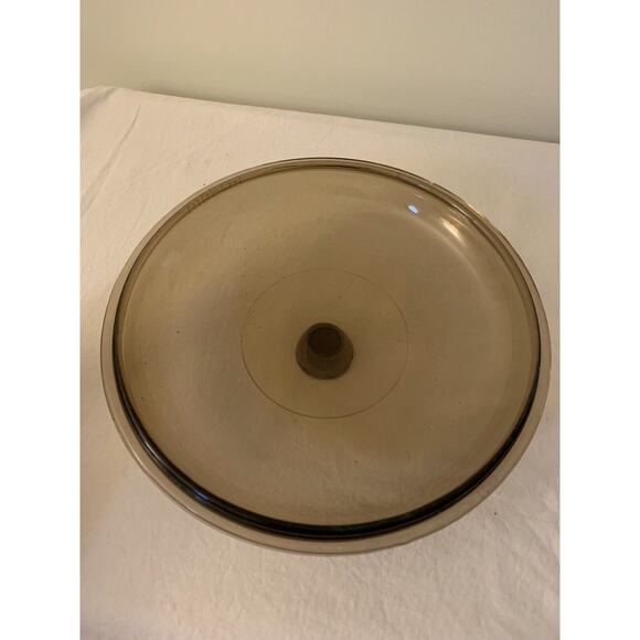 PYREX 024 2L Corning Amber Brown Glass Round Bowl Casserole Dish with Lid Basket - Picture 16 of 16